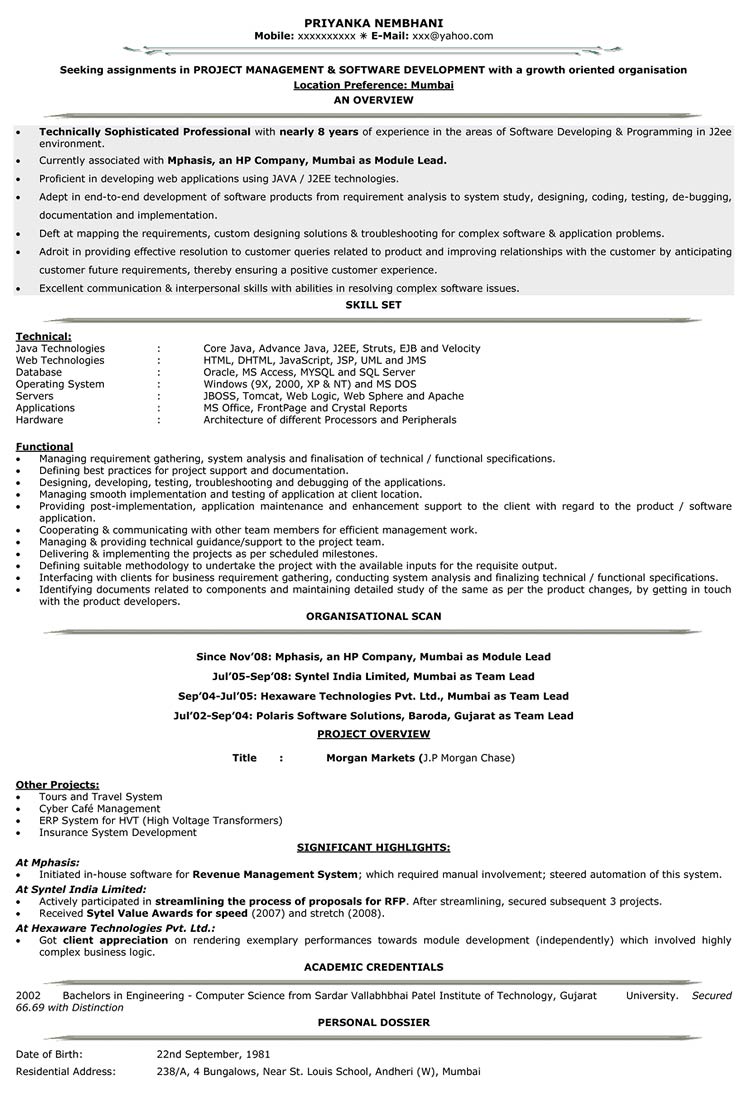 simple resume format online free   90